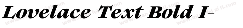 Lovelace Text Bold I字体转换